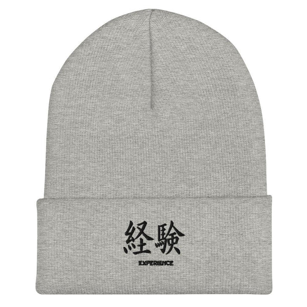 Bonnet à Revers Symbole Brodé Kanji “Experience” Noir - Arts-kanji