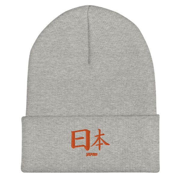 Bonnet à Revers Symbole Brodé Kanji “Japan” Orange - Arts-kanji