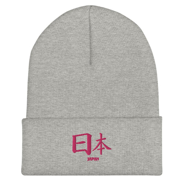 Bonnet à Revers Symbole Brodé Kanji “Japan” Rose - Arts-kanji