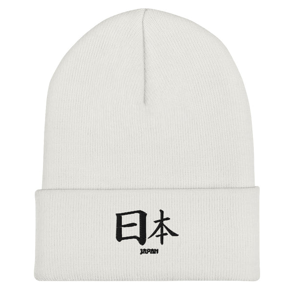 Bonnet à Revers Symbole Brodé Kanji “Japan” Noir