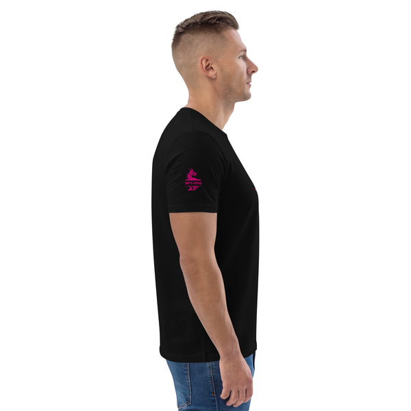 T-shirt Unisexe en Coton Biologique Symbole Kanji "Justice" Rose