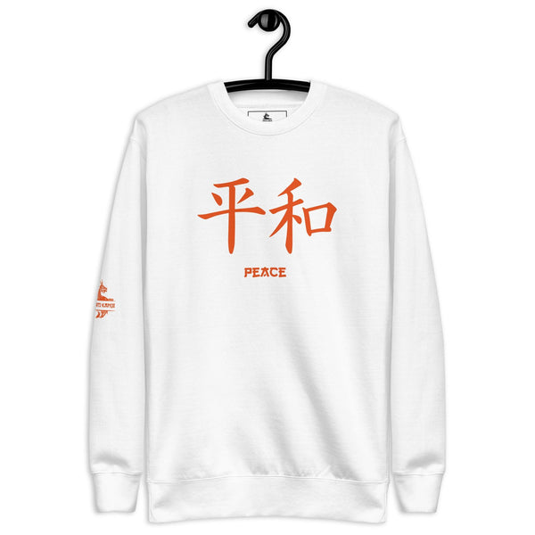 Sweatshirt Premium Unisexe Symbole Kanji “Peace” Orange - Arts-kanji