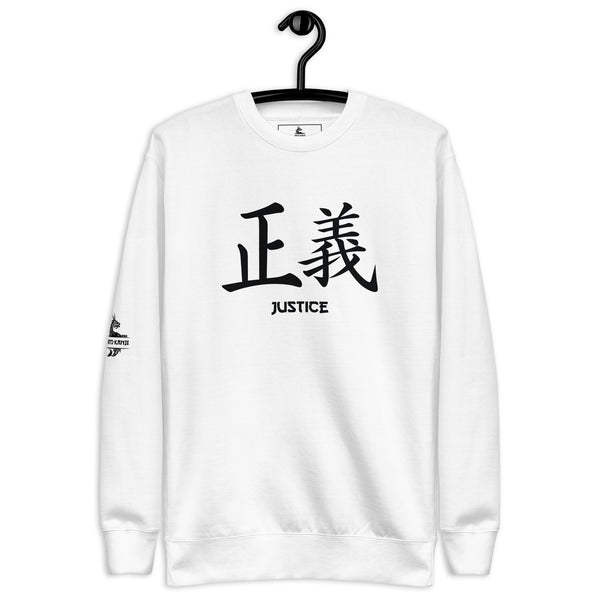 Sweatshirt Premium Unisexe Symbole Kanji "Justice" Noir