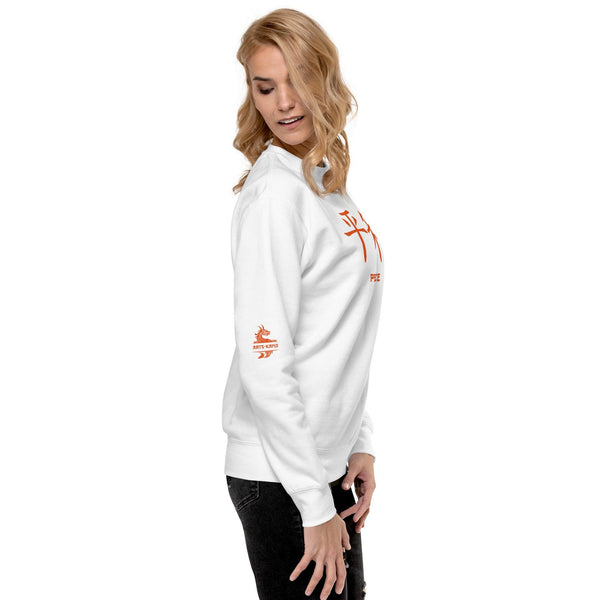 Sweatshirt Premium Unisexe Symbole Kanji “Peace” Orange - Arts-kanji