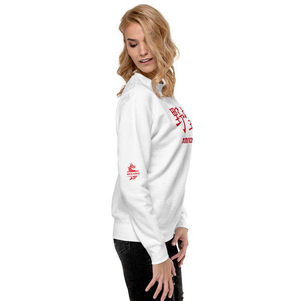 Sweatshirt Premium Unisexe Symbole Kanji “Ambition” Rouge