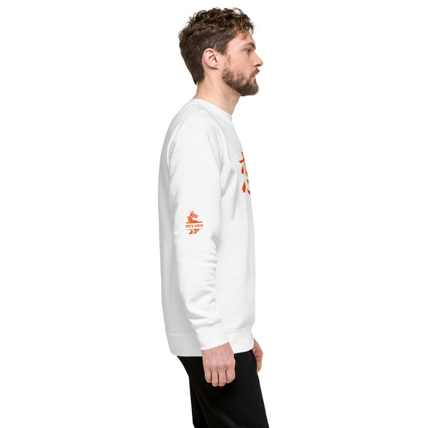 Sweatshirt Premium Unisexe Symbole Kanji "Lover" Orange