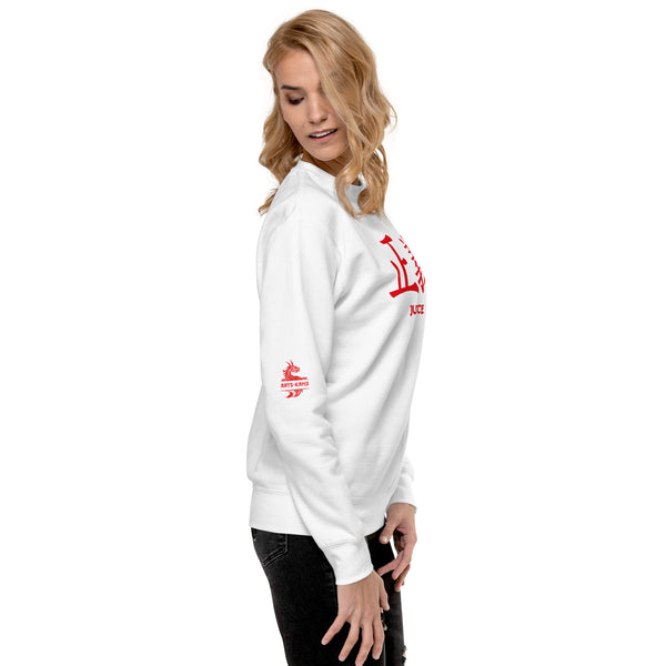 Sweatshirt Premium Unisexe Symbole Kanji "Justice" Rouge